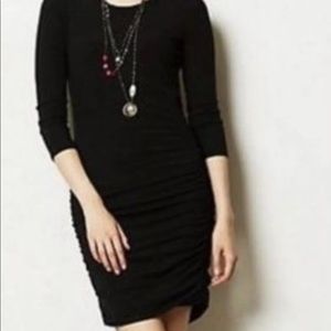 Anthropologie Lolly Bodycon Black Keyhole Dress